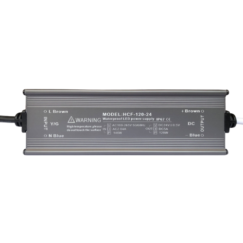 24V 120W Waterproof IP67 AC to DC LED Driver Din Rail Switching Power Supply