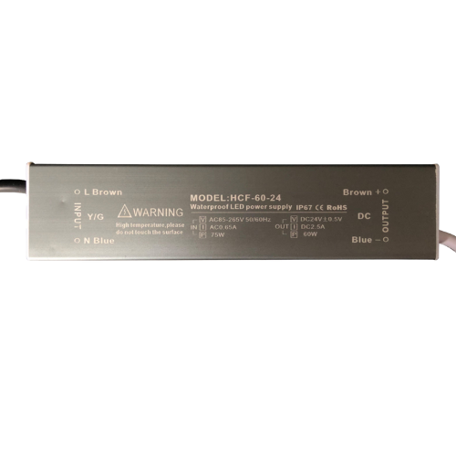 24V 60W Waterproof IP67 AC to DC LED Driver Din Rail Switching Power Supply